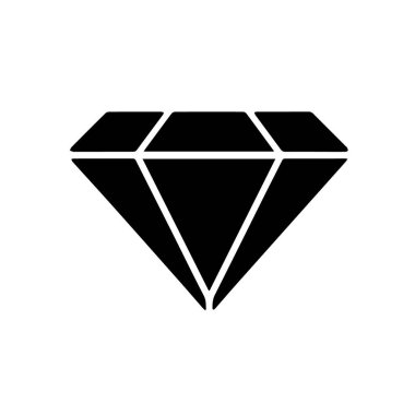 Basit siyah elmas simgesi grafik tasarım elementi