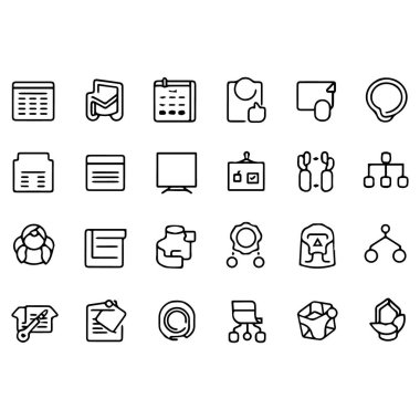 Minimalist çizgi simgeleri koleksiyonu