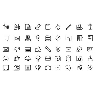 Minimalist çizgi simgeleri koleksiyonu