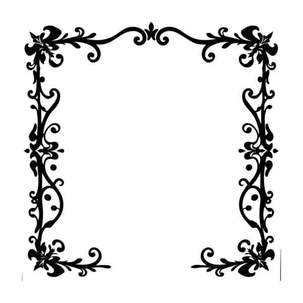 Tasarım projeleri için zarif çiçek çerçeveli siluet