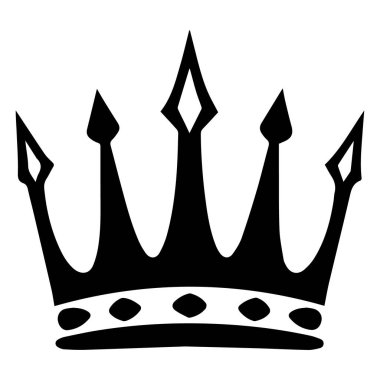 Basit siyah taç simgesi telif hakkı olmayan grafik tasarım ögesi