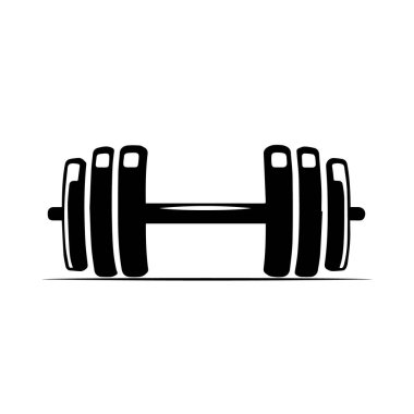 Basit siyah beyaz halter halter ikonu grafiği