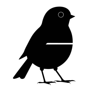 Basit kuş silueti illüstrasyon minimalist tasarım grafik silueti