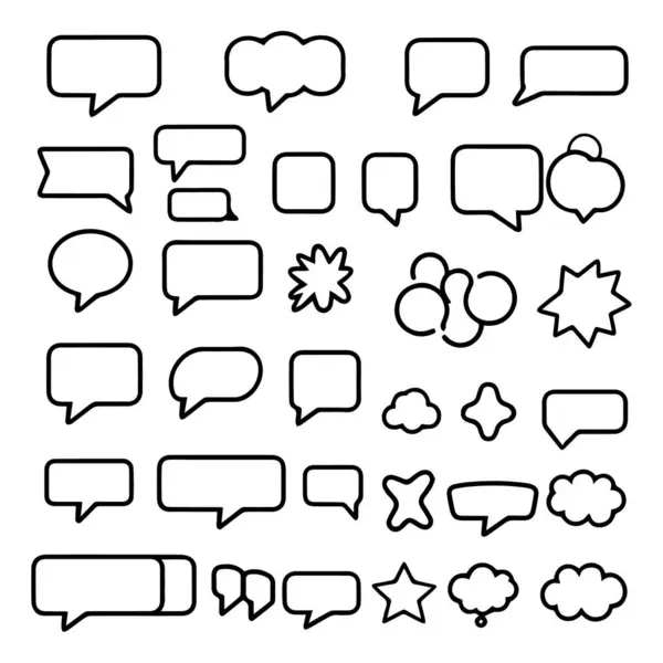 Konuşma baloncukları ve düşünce baloncukları koleksiyonu