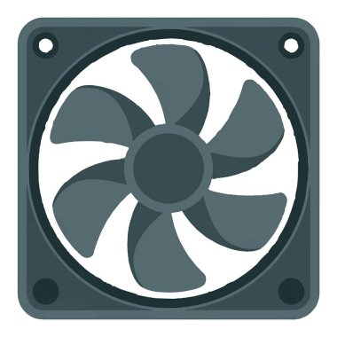 Parlak Koyu Gri Bilgisayar Soğutma Fanı, Kare Konutlandırma, Beş Bıçak, Minimalist Stil, Teknoloji Çizimi, Temiz Tasarım, Profesyonel, Endüstriyel, Etkili Soğutma Çözümü, Modern, Soyut.