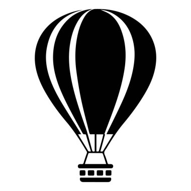 Sıcak hava balonunun vektör sanatı beyaz arka planda izole edilir