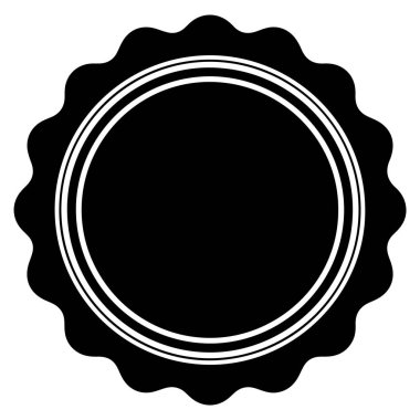 Yuvarlak çerçeveli klasik bir siyah beyaz fok tasarımı. Rozetler ve etiketler için mükemmel.