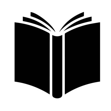 Beyaz arka planda izole edilmiş açık bir kitabın vektör sanatı bilginin, öğrenmenin ve okuma gücünün sembolüdür.
