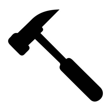 Beyaz arkaplanda izole edilmiş siyah siluet vektör sanatı