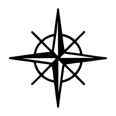 Pusula gül simgesi, beyaz arkaplan teknolojisi arka planında izole