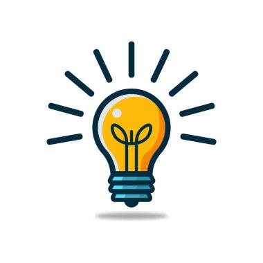 Yaratıcı fikir vektörü tasarımlı Parlak Radyasyon Ampulü 