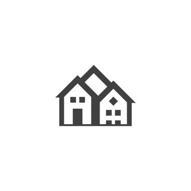 Web ve mobil uygulaması tasarımı, ev logo kavramı için beyaz arka plan üzerinde izole House simge vektör