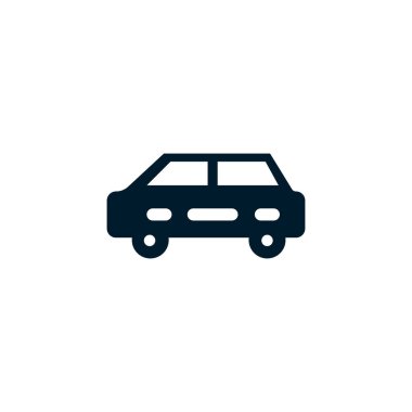 Araba ikonu. vektör illüstrasyon kenar görünümü