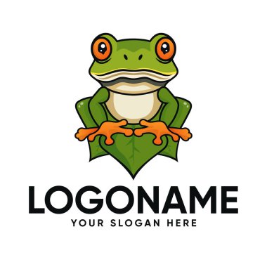 Frog Premium Vector  logo Design clipart