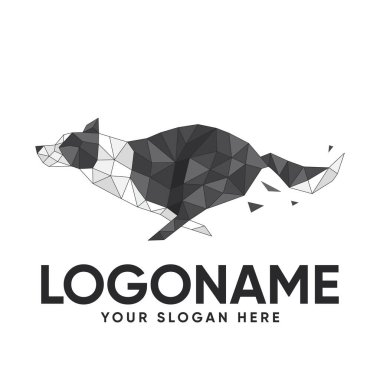 Poly Dog logo design clipart