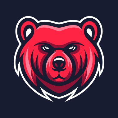 Bear Mascot Logo Design clipart