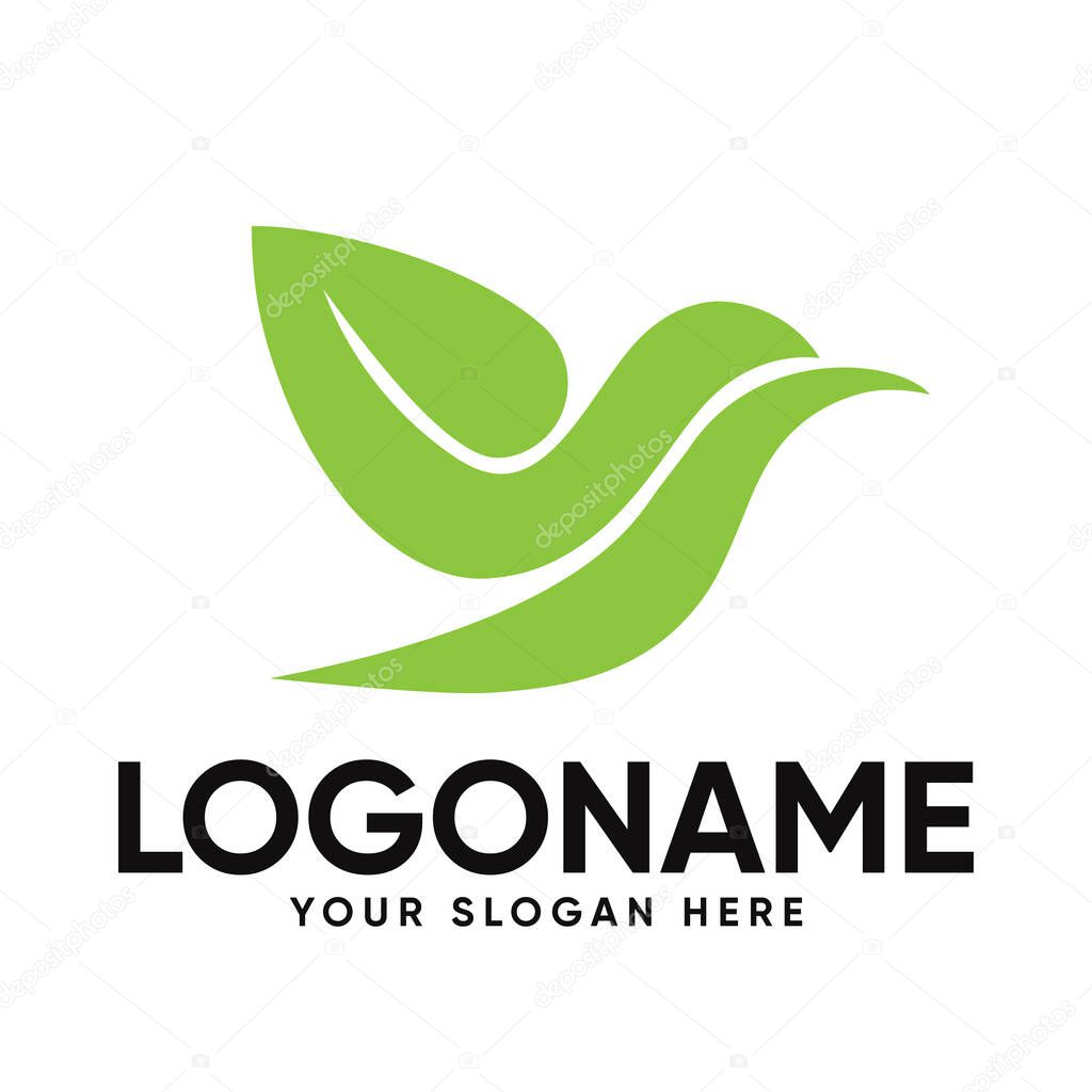 Leaf Bird Logo Design