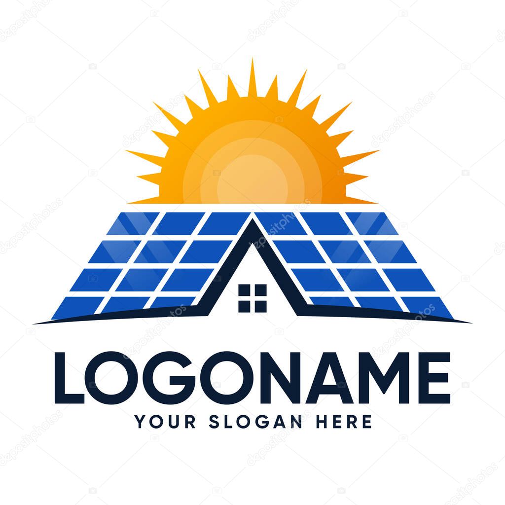 Solar Panel Premium Vector logo design