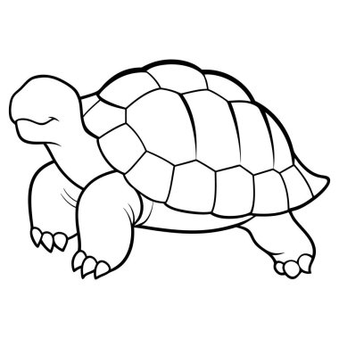 Zarif Kaplumbağa Hattı Sanat Vektörü Detaylı, Yüksek Kaliteli. Çizgi film karakteri çizimi kaplumbağa simgesi.