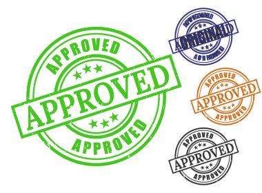 Onaylanmış Damgalar Yeşil Mavi Kahverengi Siyah İş Hukuku Grafikleri