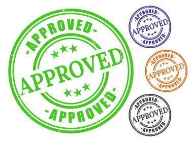 Resmi Belgeler İçin Onaylanmış Yeşil Mavi Kahverengi Kauçuk Damgalar