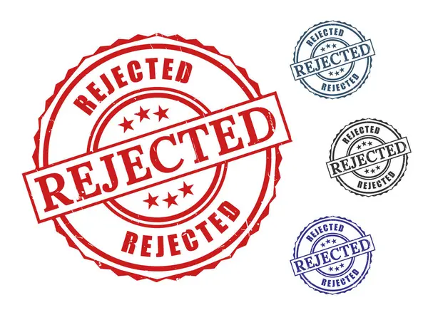 Reddedilmiş Damga Grafikleri Projeler için Çok Yönlü Kırmızı Mavi Tasarım