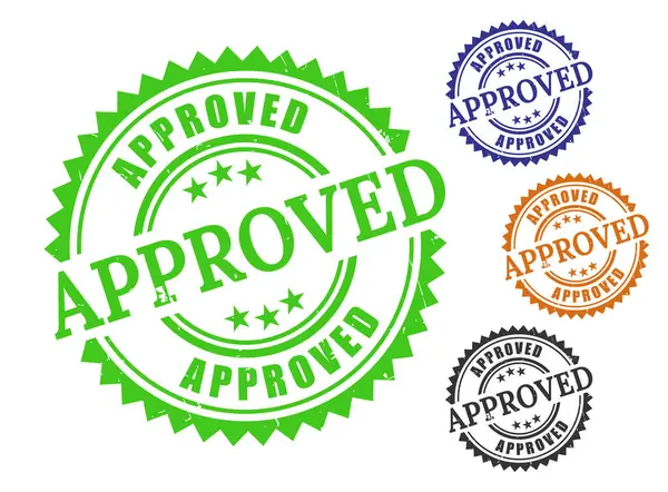 Onaylanmış Yeşil Mavi Turuncu Siyah Resmi Mühür Grafikleri