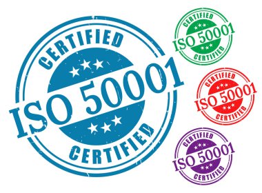 Bir Enerji Yönetimi Sertifika Kartı, ISO 50001 Vektör Paketi