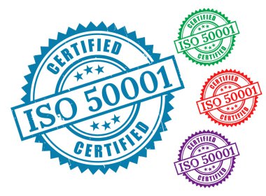 ISO 50001 Garanti Etiketleri, Sürdürülebilir Enerji Sistemi Damga Koleksiyonu