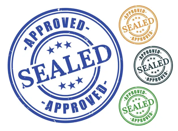 Onaylanmış Mühürlü Rozet Koleksiyonu, Grunge Lastik Onaylı Dosya Damgası  