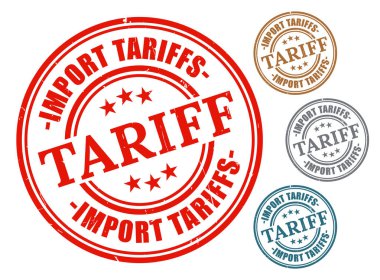 Bir İthalat Gümrük Vergisi Koleksiyonu, Grunge Rubber Uluslararası Ticaret Damgası  