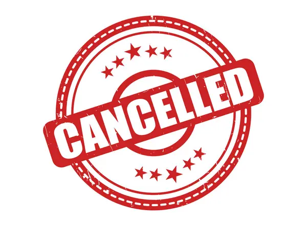 Bir Yıldız Kenarlı İptal Edilmiş Lastik Damga Mührü