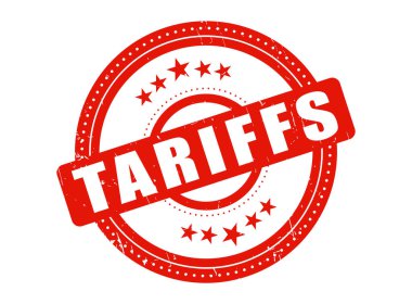 Noktalı daireli bir Tariffs Lastik Mühür Mührü