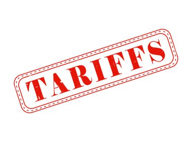 Özeti olan bir Tariffs Lastik Mühür Mührü