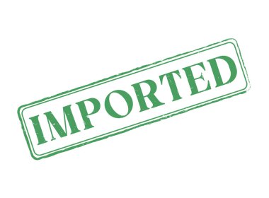 Özeti ve metni olan içe aktarılmış bir Kauçuk Damga Mührü