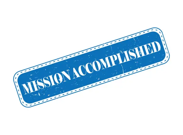 Görev Başarı Kauçuk Mührü Bir Çubuğun Üzerinde