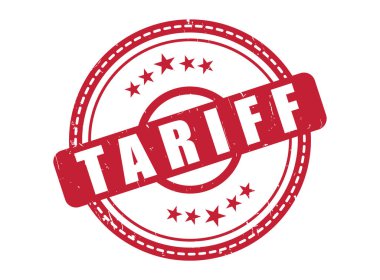 Bir Yıldız Sınırı Tarife Kauçuk Mührü