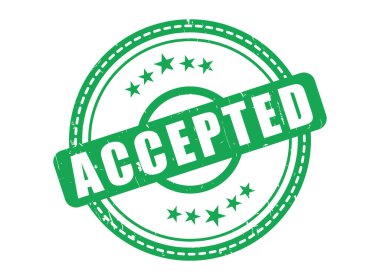 Bir Yıldız Sınırı ile Kabul Edilmiş Kauçuk Mühür