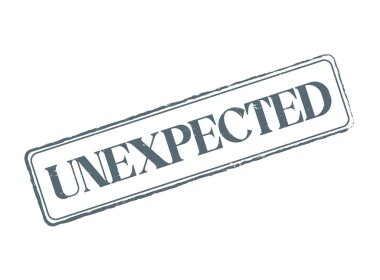 Taslak ve Metin içeren Beklenmedik Kauçuk Damga Mührü