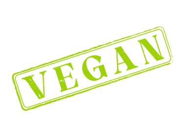 Bir Vegan Lastik Mühür Mührü Taslak ve Metinli