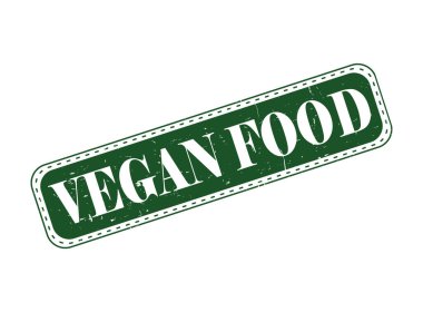 Bir VEGAN Gıda Kauçuk Mühür Bir Bar üzerinde
