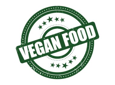 Bir VEGAN Gıda Lastik Mühür Mühür Noktalı Çember
