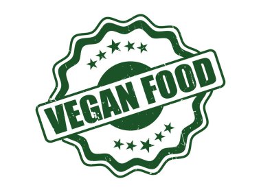 Bir VEGAN Gıda Lastik Mühür Mührü Dekoratif Sınır