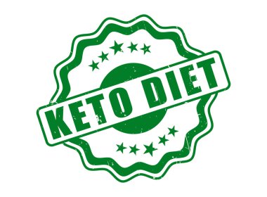 Dekoratif Sınır Mühürlü KETO Diyet Kauçuk Mühürü