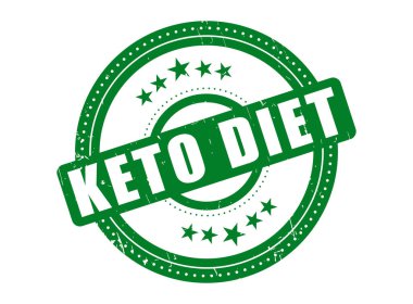 Noktalı Çember ile bir KETO Diyet Lastik Mühür Mührü