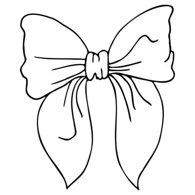 El yapımı Doodle Bow Kravat Özet Simgesi, Minimalist Tasarım