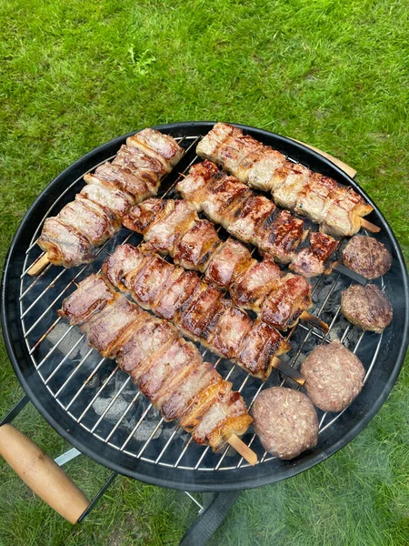 Lamb Tenderloin Cooking Barbecue Meatballs Readu Eat — Stock Photo, Image