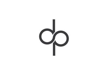 Harflerin Minimalist Logo Tasarımı, Polis Departmanı. Bu logo simgesi yaratıcı bir şekilde soyut şekilli anonim şirket.