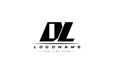 DL yarış logosu. Yarış, araba ve motor sporları için yarış logosu tasarımı.