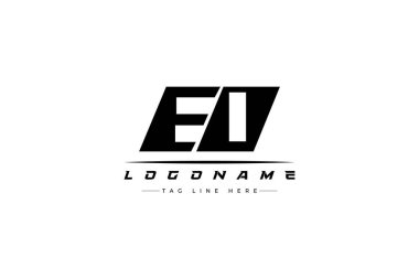 EO yarış logosu. Yarış, araba ve motor sporları için yarış logosu tasarımı.